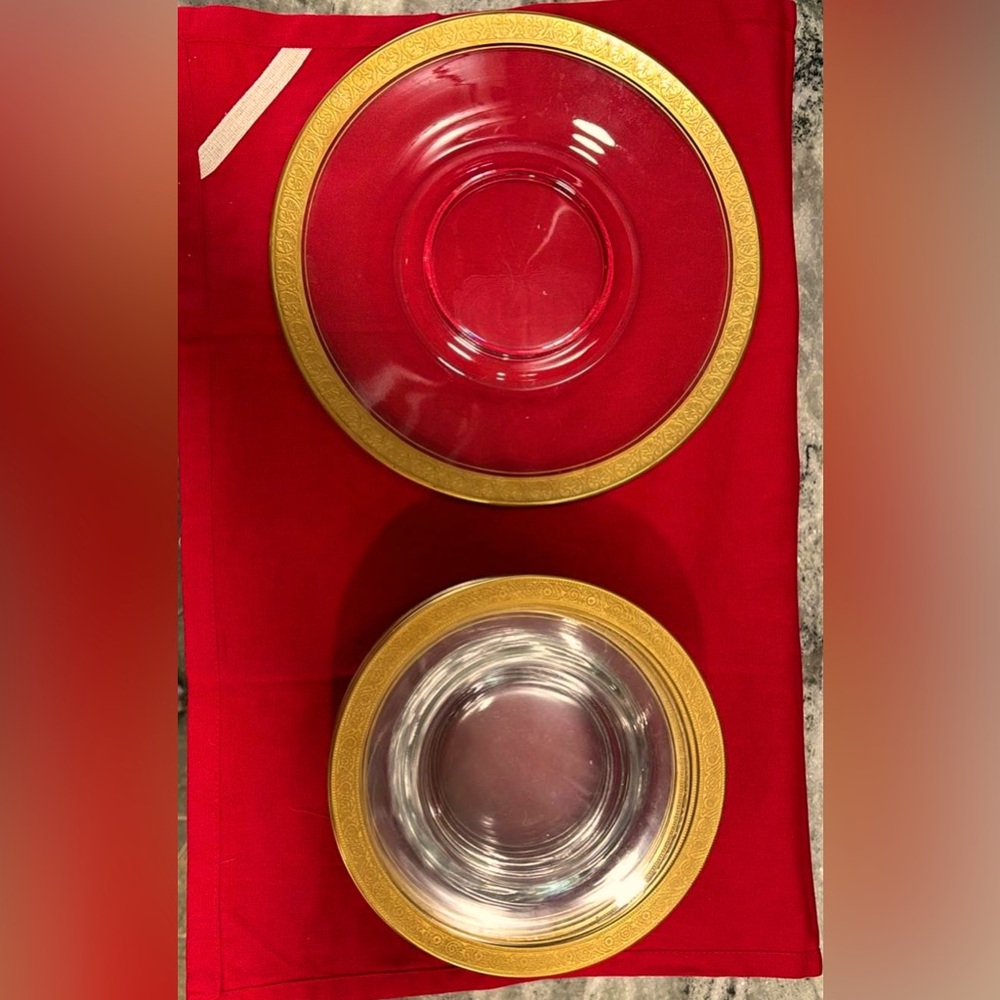 Antique dessert, set 14 karat gold